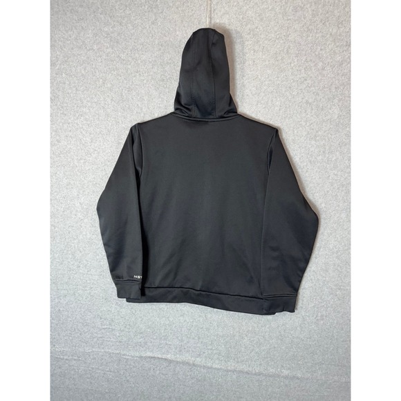 Under Armour Hoodie Pullover Fleece Lined Activewear Black Red YLG/JG - Picture 9 of 12